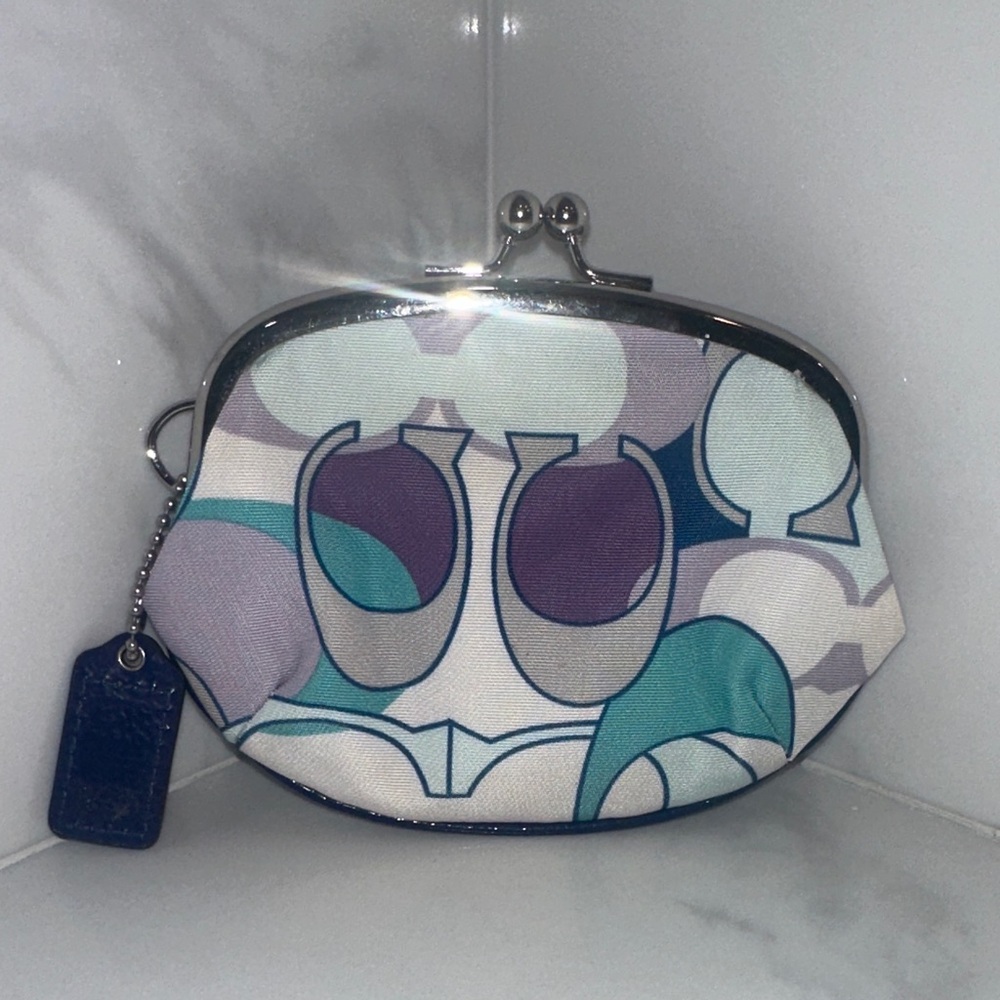 Coach Kisslock Multicolor Coin Purse - Picture 2 of 6